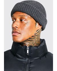 Boohoo - Ribbed Micro Beanie - Lyst