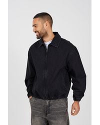 BoohooMAN - Brave Soul Oversized Denim Bomber Jacket - Lyst