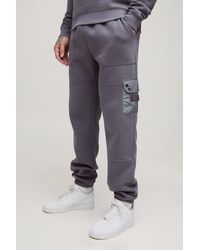 BoohooMAN - Tall Utility Pocket Jersey Jogger - Lyst