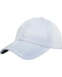 BoohooMAN - Infinity Leather Real Nappa Leather Adjustable Golf Snapback Plain Baseball Cap Hat - Lyst