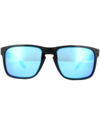 BoohooMAN - Oakley Square Polished Black Prizm Sapphire Holbrook Xl Sunglasses - Lyst