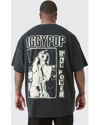 BoohooMAN - Plus Iggy Pop License Front & Back Print T-shirt - Lyst