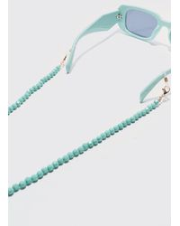 Boohoo - Iced Bead Sunglasses Chain In Green - Lyst