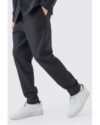 BoohooMAN - Mix & Match Linen Blend Tailored Tapered Pants - Lyst