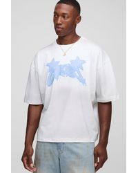 BoohooMAN - Oversized Boxy Ofcl Star Graphic Washed T-Shirt - Lyst