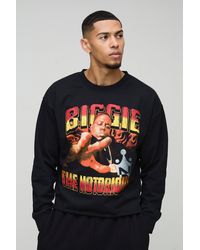 BoohooMAN - Oversize Sweatshirt mit lizenziertem Biggie-Print - Lyst