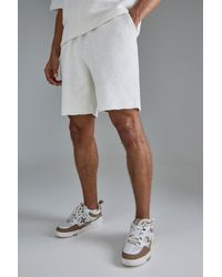 BoohooMAN - Relaxed Fit Mid Length Heavy Boucle Short - Lyst