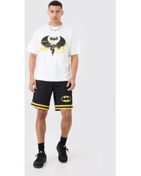BoohooMAN - Oversized Batman License T-shirt And Short Set - Lyst