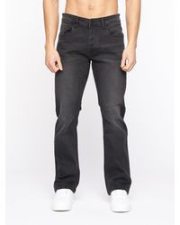 BoohooMAN - Crosshatch Winsbury Bootcut Jeans - Lyst