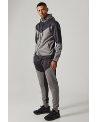 BoohooMAN - Active Colour Block Funnel Hooded Tracksuit - Lyst