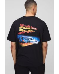 BoohooMAN - Oversize T-Shirt mit lizenziertem Back To The Future Print - Lyst