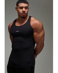 BoohooMAN - Man Active Gym Basic Muscle Fit Vest - Lyst