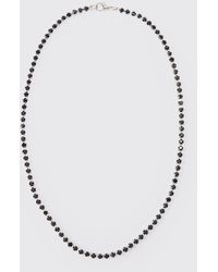 BoohooMAN - Iced Chain Necklace In Black - Lyst