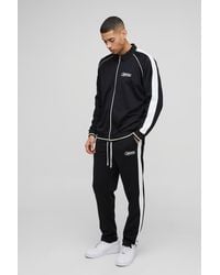 Boohoo - Chándal Oversize Con Chaqueta De Tejido Por Urdimbre Y Cuello Alto - Lyst