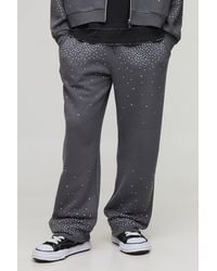 Boohoo - Baggy Fit Rhinestone Joggers - Lyst