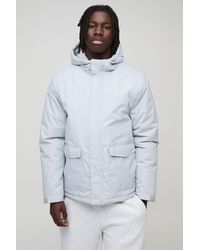 BoohooMAN - Regular Fit Hooded Parka Jacket - Lyst