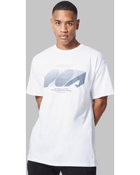 BoohooMAN - Man Active Oversized Running Print T-shirt - Lyst