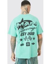 Boohoo - Tall Racer Back Print T-shirt In Green - Lyst