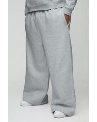 BoohooMAN - Plus 330gsm Extreme Wide Leg Basic Joggers - Lyst