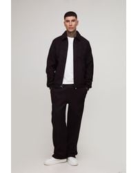 BoohooMAN - Tall Wool Look Regular Fit Collared Bomber Jacket - Lyst