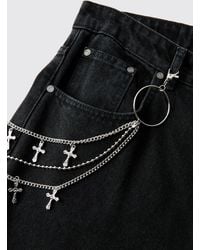 BoohooMAN - Multi Cross Jean Chain - Lyst