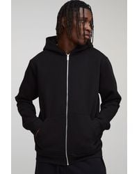BoohooMAN - Tall Basic Regular Zip Through Hoodie - Lyst