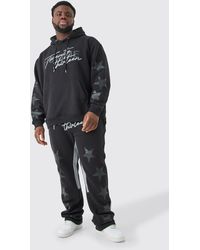 BoohooMAN - Plus Oversized Star Homme Print Tracksuit - Lyst