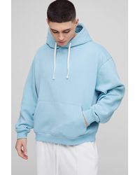 Boohoo - Sudadera Oversize Recta Con Capucha Y Estampado Limited - Lyst