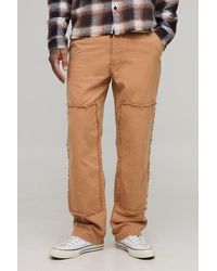 BoohooMAN - Tall Bleach Wash Relaxed Fit Carpenter Trousers - Lyst