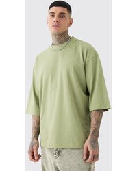 BoohooMAN - Tall Oversized Heavy Layed On Neck Carded T-shirt - Lyst