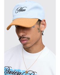 BoohooMAN - Embroidered Denim Cap - Lyst