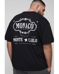 BoohooMAN - Plus Oversized Monte Carlo Print T-shirt - Lyst