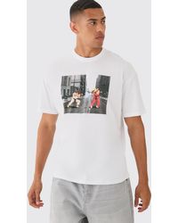 BoohooMAN - Oversized Street Fighter Gaming License T-shirt - Lyst