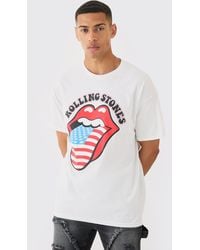 BoohooMAN - Oversized Usa Rolling Stones License T-shirt - Lyst
