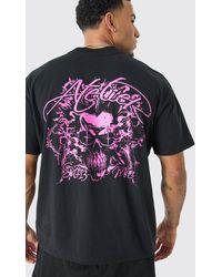 BoohooMAN - Oversized Heavyweight Skull Graphic T-shirt - Lyst