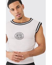 BoohooMAN - Cropped Basketball vest - Lyst