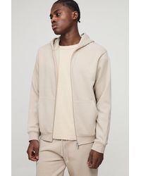 Boohoo - Basic Regular Zip Through Hoodie - Lyst