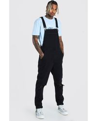 guys black overalls