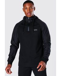 BoohooMAN - Man Active Gym Hoodie With Matte Sleeves - Lyst