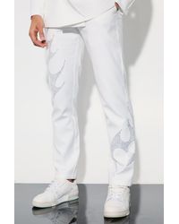 BoohooMAN - Rhinestone Embellished Slim Fit Suit Trousers - Lyst