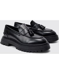 BoohooMAN - Chunky Sole Tassel Loafer - Lyst