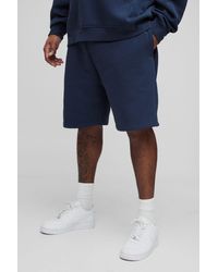 BoohooMAN - Plus Loose Fit Mid Length Basic Shorts - Lyst