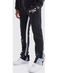 Boohoo - Slim Stacked Flare Jogger With Gusset Panel - Lyst