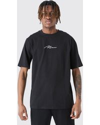 BoohooMAN - Tall Man Signature Embroidered T-shirt - Lyst