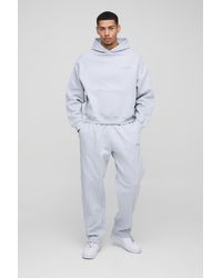 Boohoo - Chándal Oversize Recto Man Ofcl Con Panel Y Capucha - Lyst