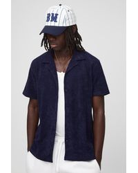 BoohooMAN - Regular Fit Towelling Revere Shirt - Lyst