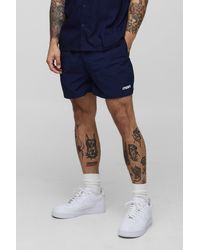 Boohoo - Pantalón Corto De Nailon Con Colores En Bloque Y Cintura Elástica - Lyst