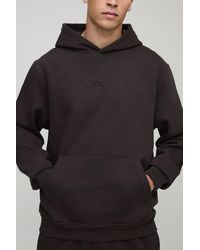 Boohoo - Basic Bm Signature Regular Fit Over The Head Hoodie - Lyst
