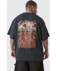 BoohooMAN - Plus Slayer License Front & Back Print T-shirt - Lyst