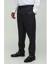 Boohoo - Plus Tapered Fit Crease Front Tailored Trouser - Lyst